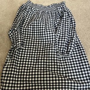 Abercrombie off shoulder gingham mini dress